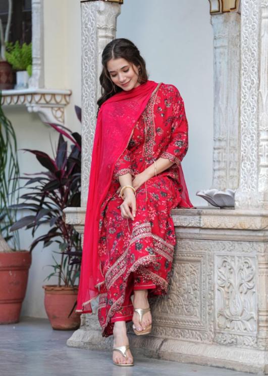 Beautiful Reyon Anarkali Suit