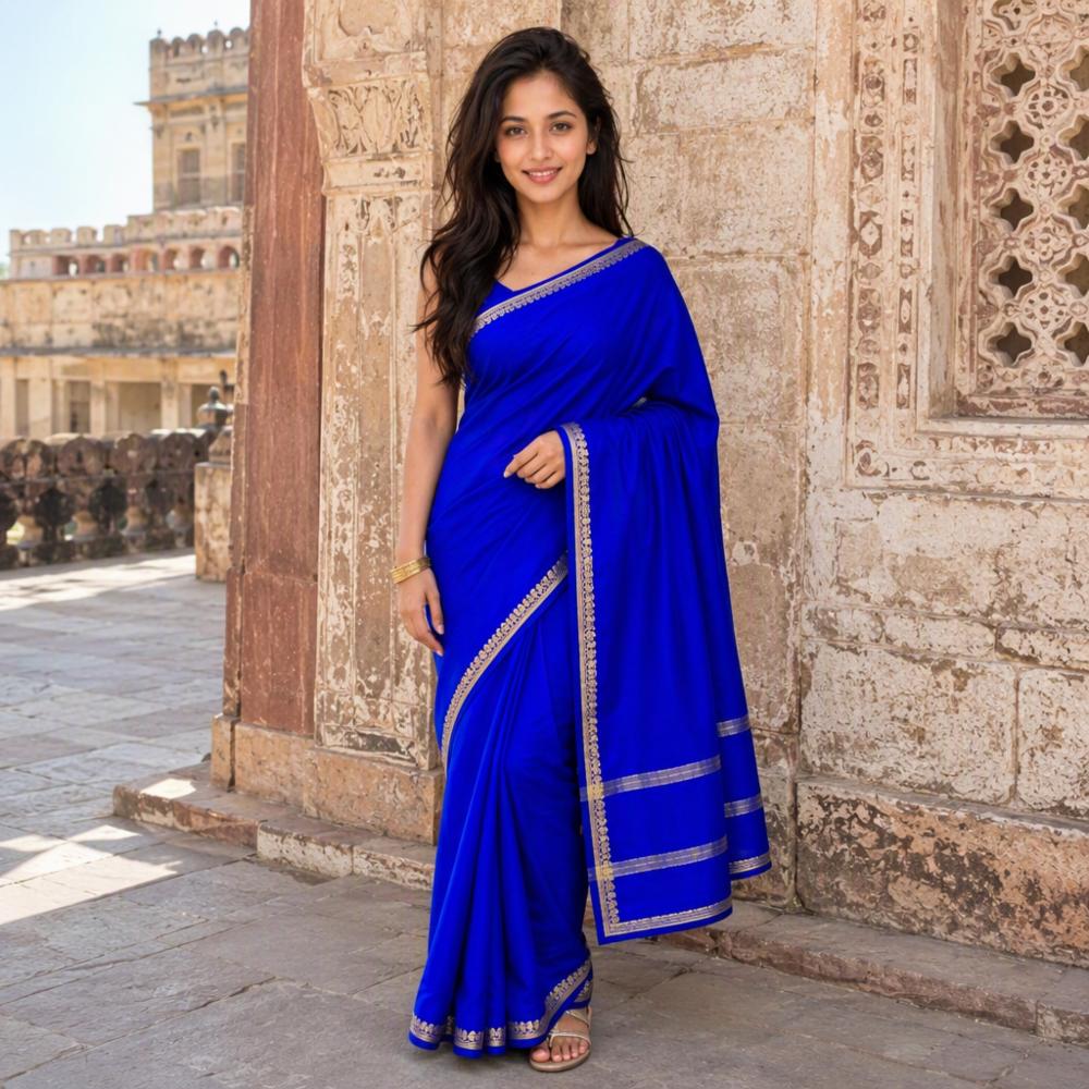 Pure Viscose Silk 2/2 Fancy Border Saree