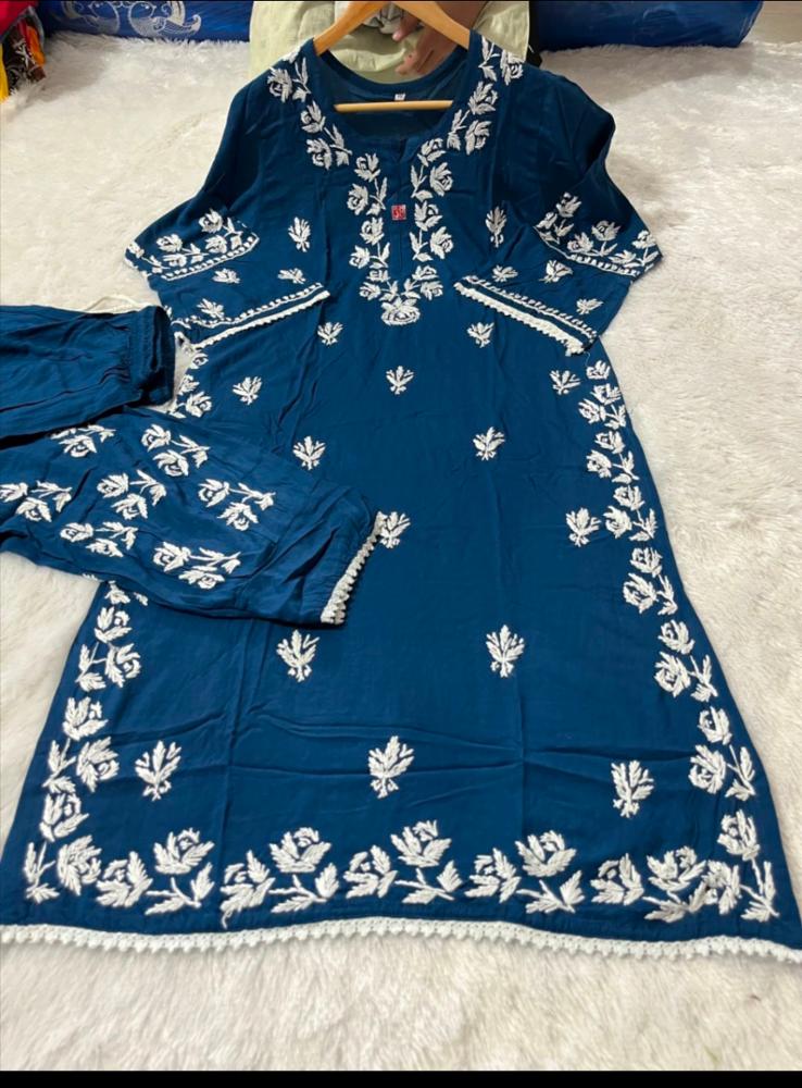  latest trending design kurti with afghani salwar 