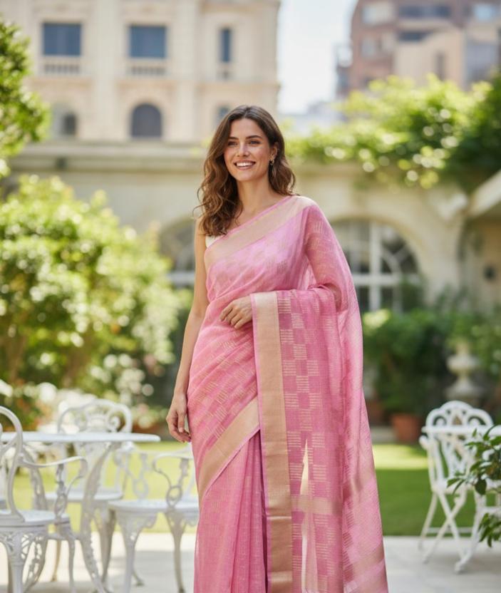 \uD83E\uDE77HR new arrivals Banarsi semi khadi organza soft silk Saree*\uD83E\uDE77