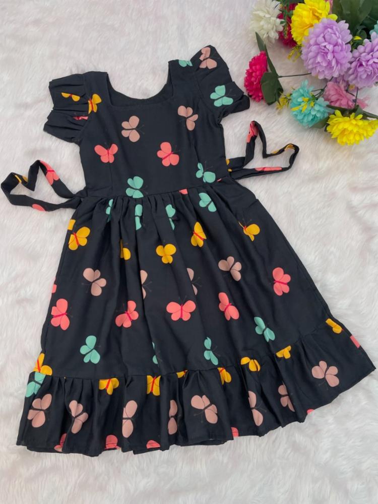 pretty look dress for baby girls black beautiful butterfly \uD83E\uDD8B 