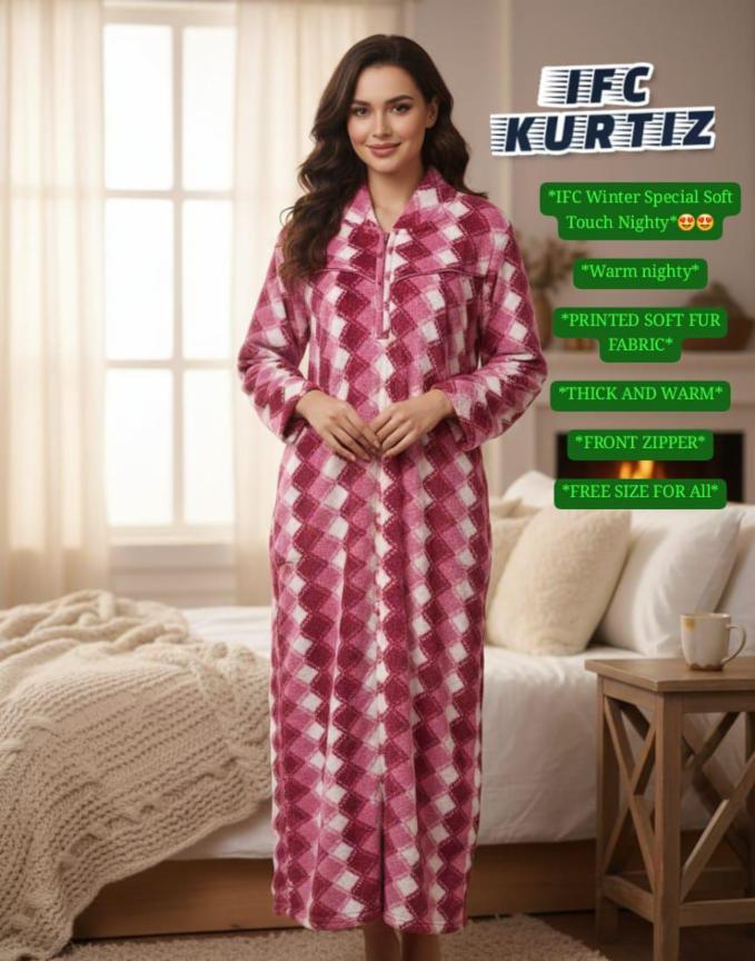 IFC Winter Fur Nighty for Women, Full Length!