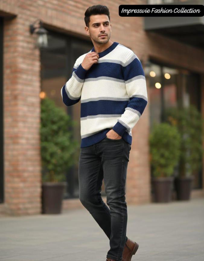 Men's Wool Sweater for Casual Wear!