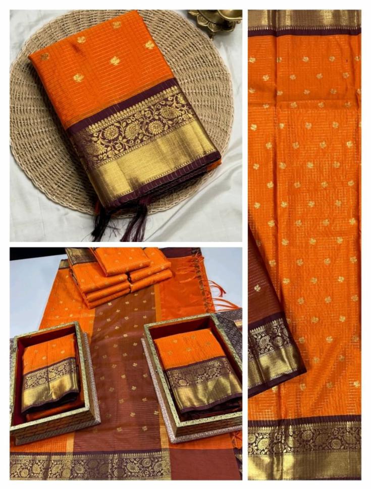 Banarasi Semi Silk Saree with Blouse Piece!