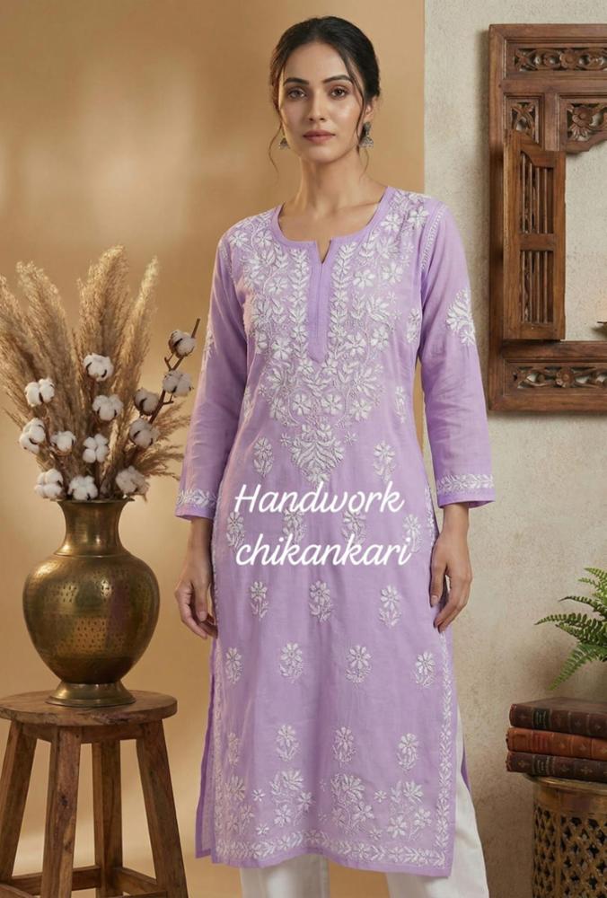 Premium Lucknowi Pure Modal Chikankari Kurti