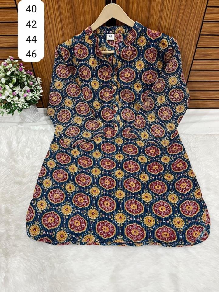 Short Cotton Kurtis 60-60, Length 31+, Size M-3XL