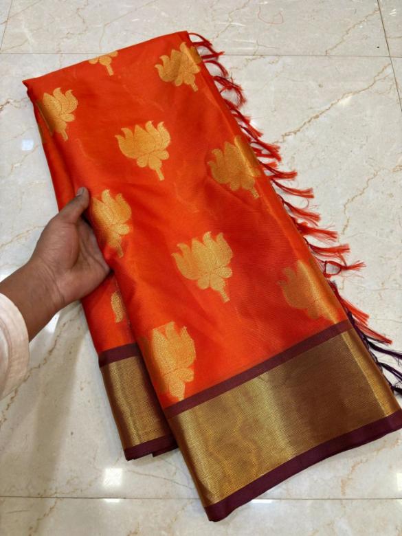Banarasi Semi Katan Soft Silk Saree!