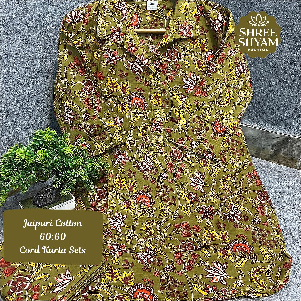 Jaipuri Cotton 60:60 Cord Kurta Sets