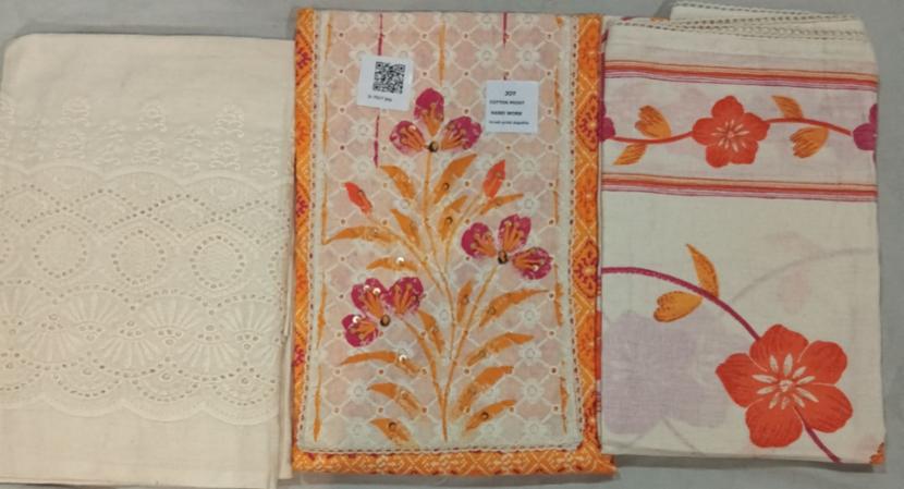 Beautiful unstitched cotton suit 