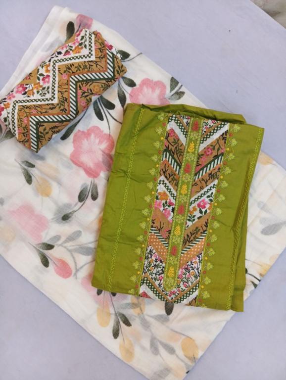 Beautiful Unstitched cotton suit