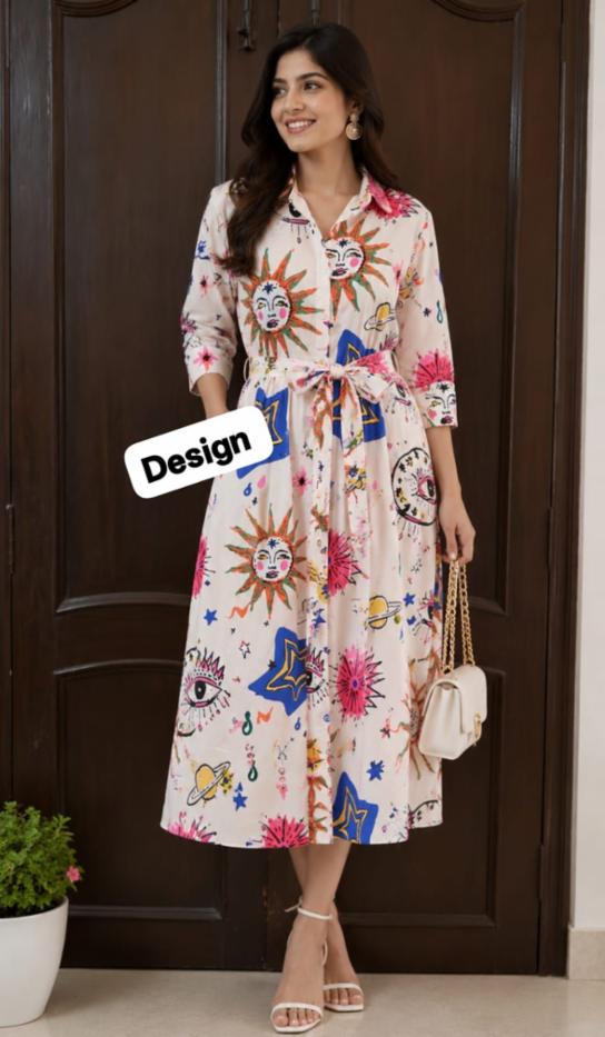 Stylish Imported Printed Crepe Dress