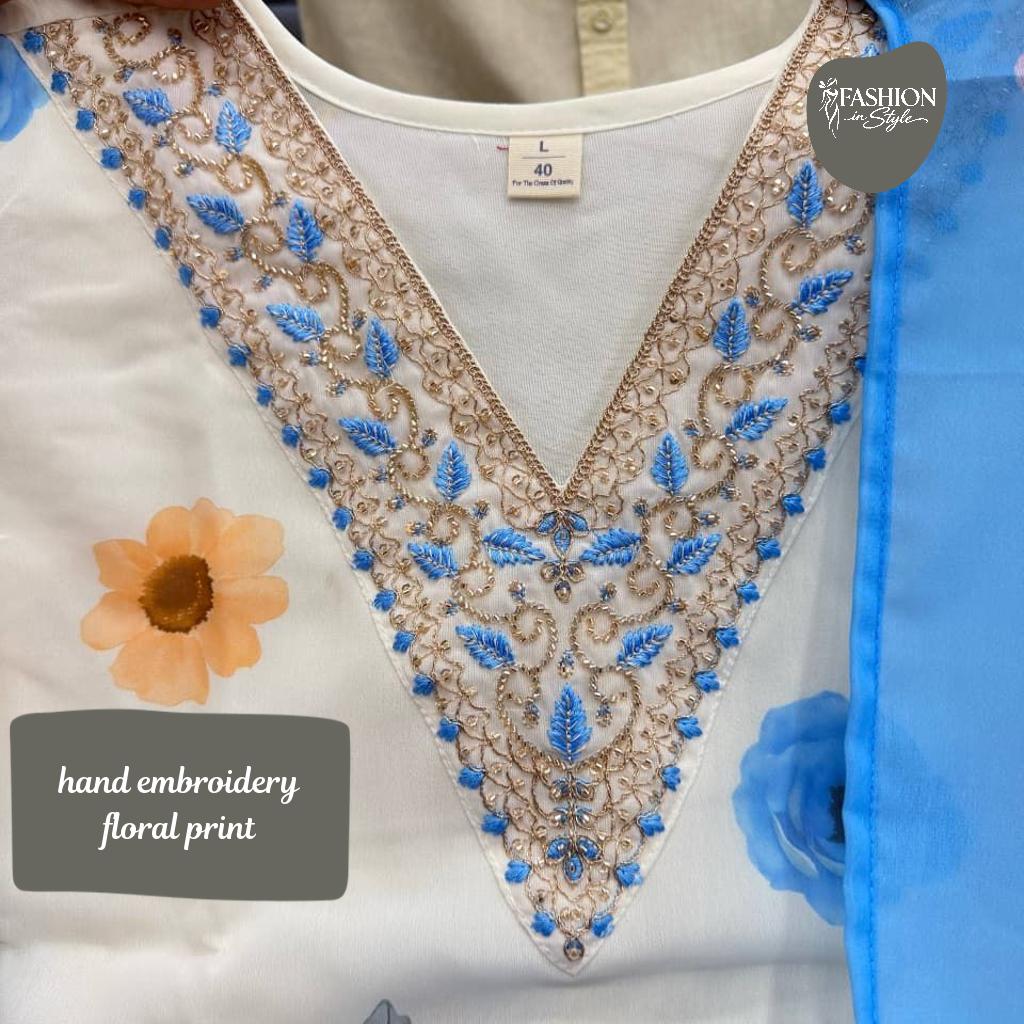 Designer 3-Piece Set with Hand Embroidery!