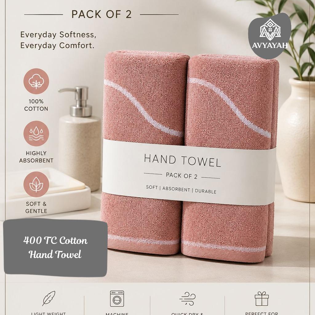 Aavyayah Combo Cotton Jacquard Hand Towel