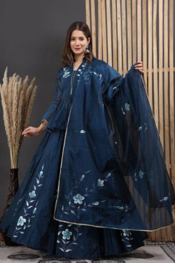 Ghagra choli Chanderi Dress 