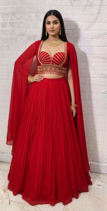 Indo Western Set with Zari and Crystal Work!