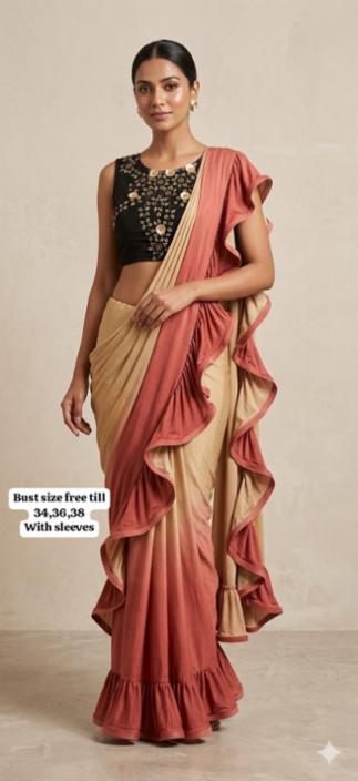 Ready to Wear Lycra Saree with Designer Style