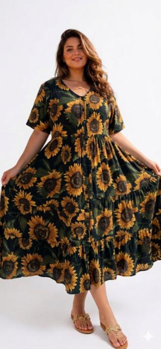 Rayon Crepe Designer Dress with Adjustable Belt and Pockets