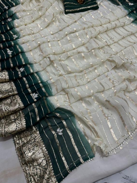 Pure Georgette Viscose Zari Fabric Saree