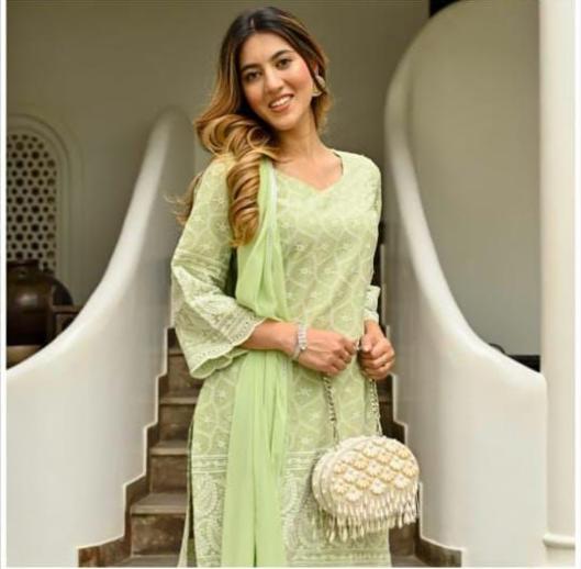 Cotton Embroidery suit 