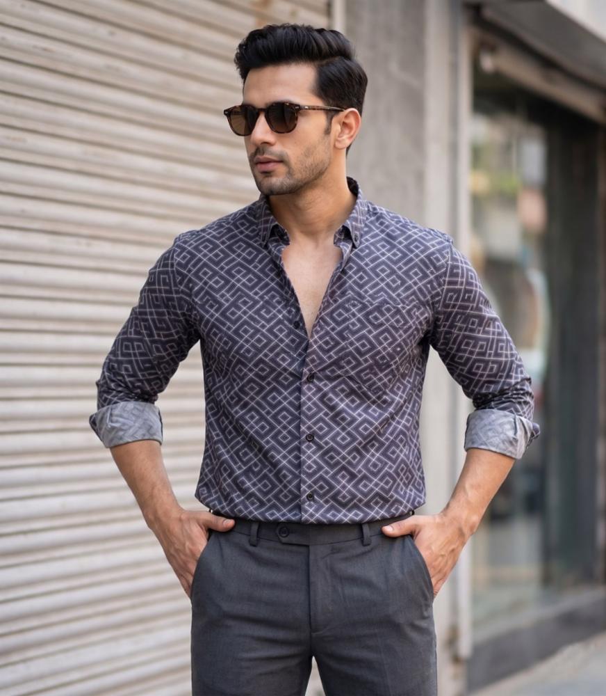 Men's Premium Printed Cotton Shirt 
