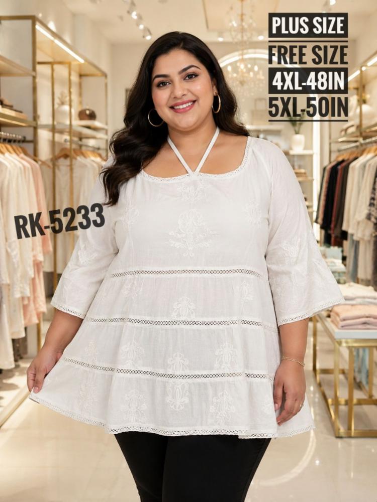 Chicken Work Pure Cotton Designer Top