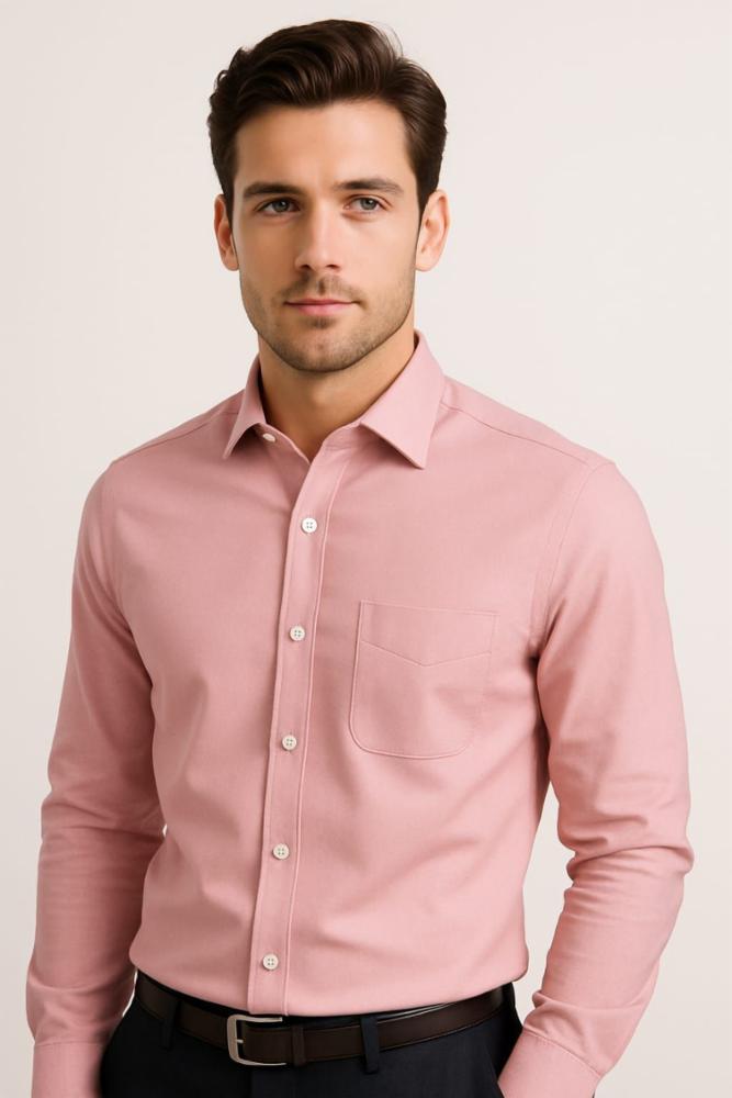 Men's Cotton Formal Shirt with Full Sleeves and Check Pattern