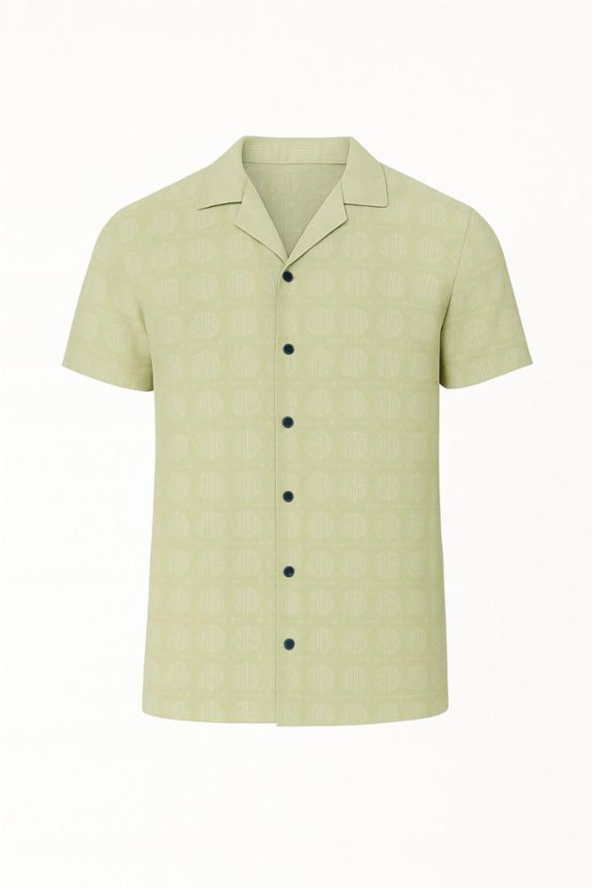 Cotton Viscose Half Sleeve Shirt with Checks