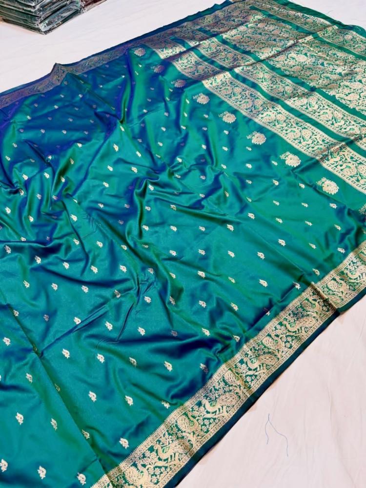 Maheshwari Soft Silk Peacock Butta Saree