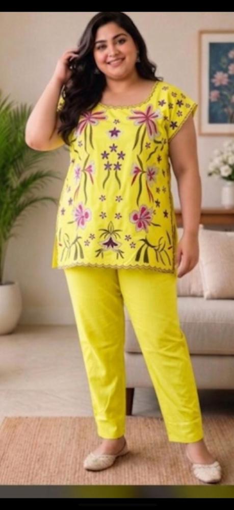 Women's 3-Piece Embroidered Co-Ord Set | Shrug, Inner & Palazzo | Imported Cotton