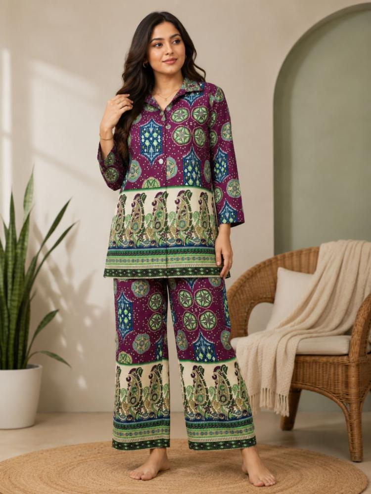Women's Jaipuri Printed Palazzo Co-ord Set | Stylish & Comfortable Daily Wear | Free Size