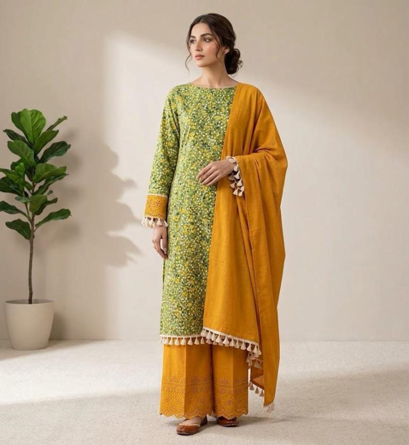 Cotton Unstitched Suit Set 