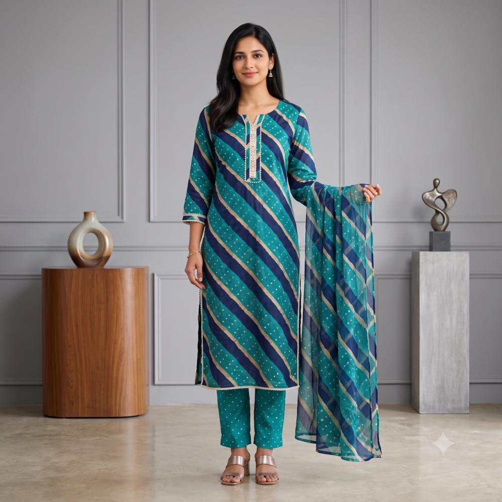 Pure Cotton Unstitched Suit Set with Printed Work