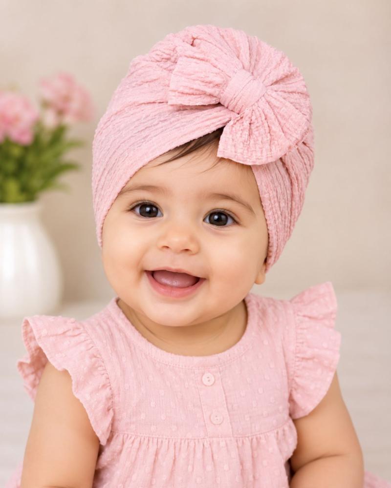 Baby Girl Cotton Turban Cap