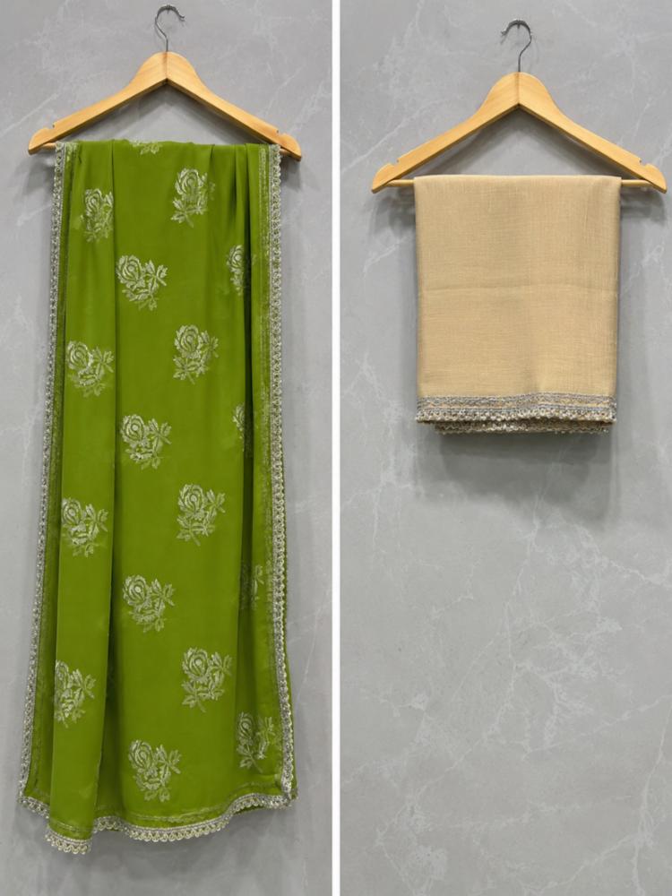 30-30 Georgette Rajwadi Butta Party Saree with Unstitched Blouse