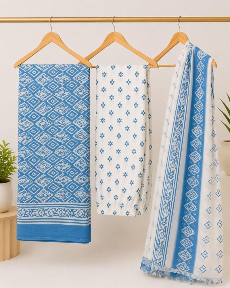 Women's Premium Unstitched Salwar Suit Fabric Set with Dupatta