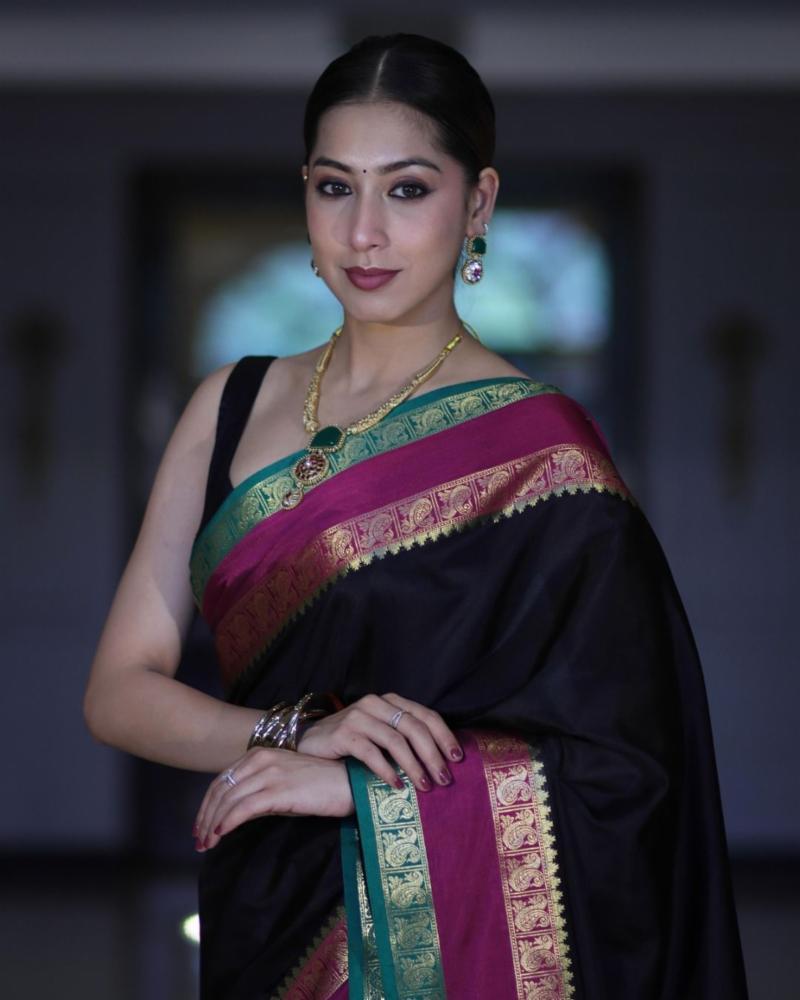 Banarasi Handloom Katan Soft Silk Saree with Jacquard Blouse