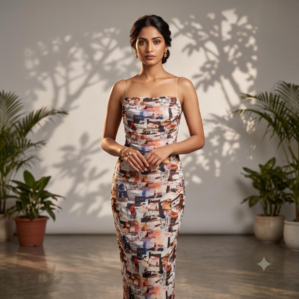 Women's Printed Soft Net Tube Dress | Convertible Tube Dress & Skirt | Free Size