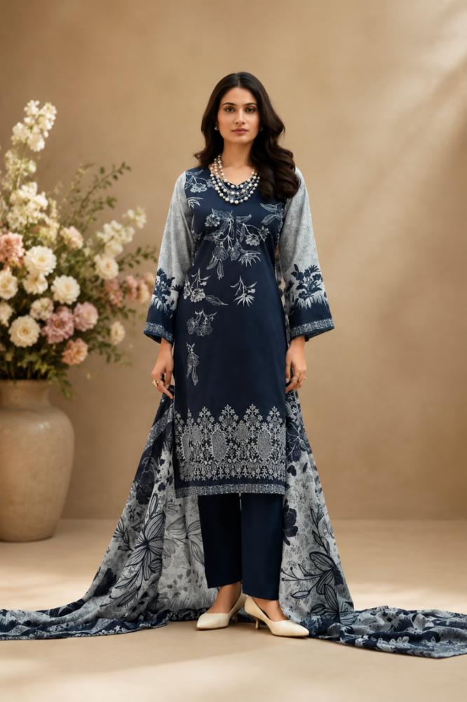 Women's Floral Printed Kurta Set with Dupatta | Lawn Cotton Ethnic Suit Set