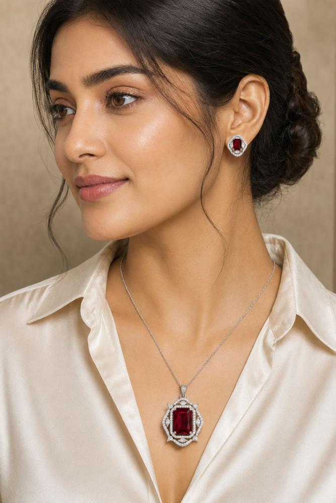 AIRA Pendant Set with Matching Earrings