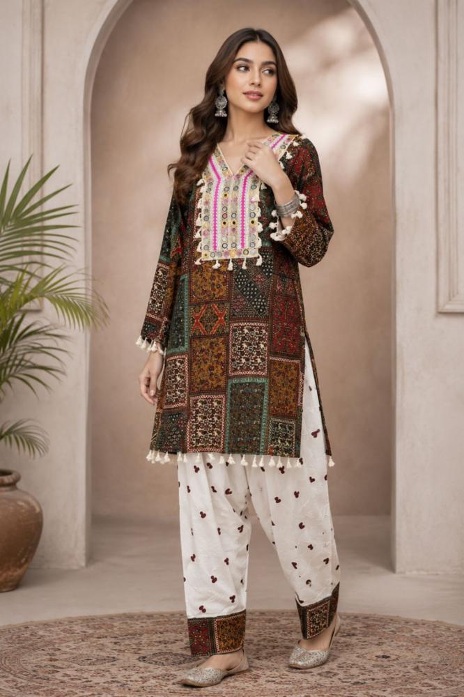 Premium Jaipuri Printed Farsi Suit for Women | Ethnic Casual Wear RAKHI SPECIAL 