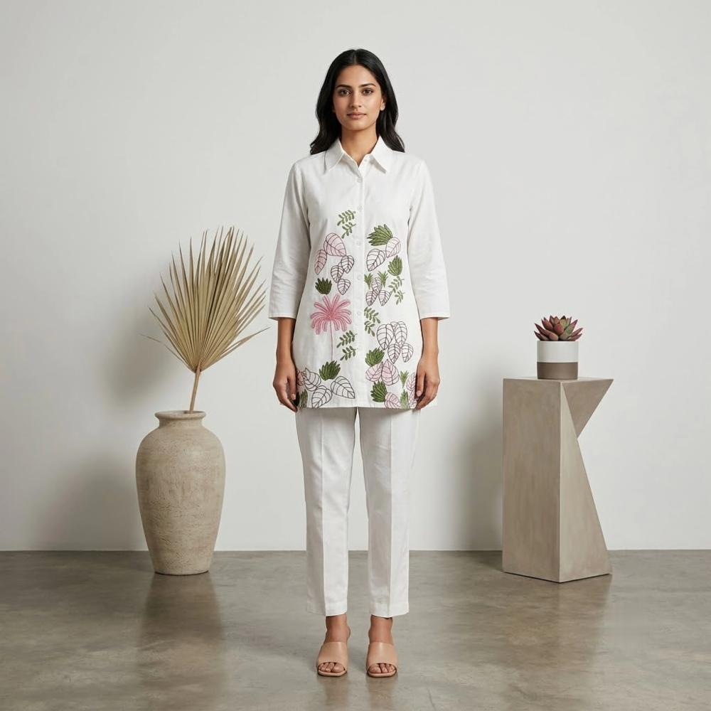 Cotton Embroidery Kurti Set 