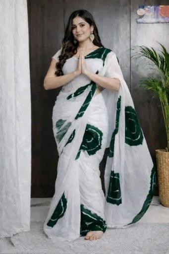 Latest Trend Bandhej Bandhani Trending 2026 Chiffon Designer Saree Printed Bandhani Saree New Design Party Wear Saree And Festive Saree New Collection Fancy Saree for Women Party Wear Summer Chiffon Saree