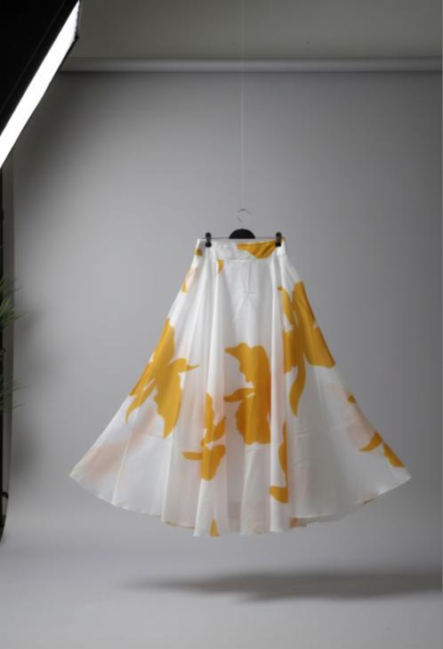 Vedaanti Satin Floral Print Skirt