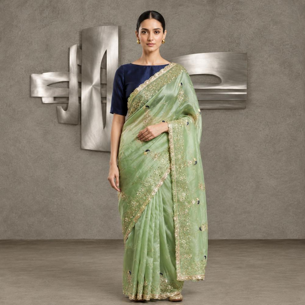 Simar Chiffon Saree with Separate Blouse Piece