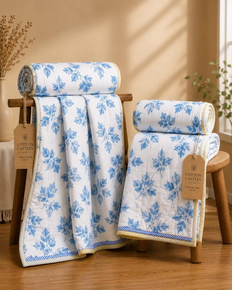 Premium Cambric Cotton Dohar â Single Bed Pair