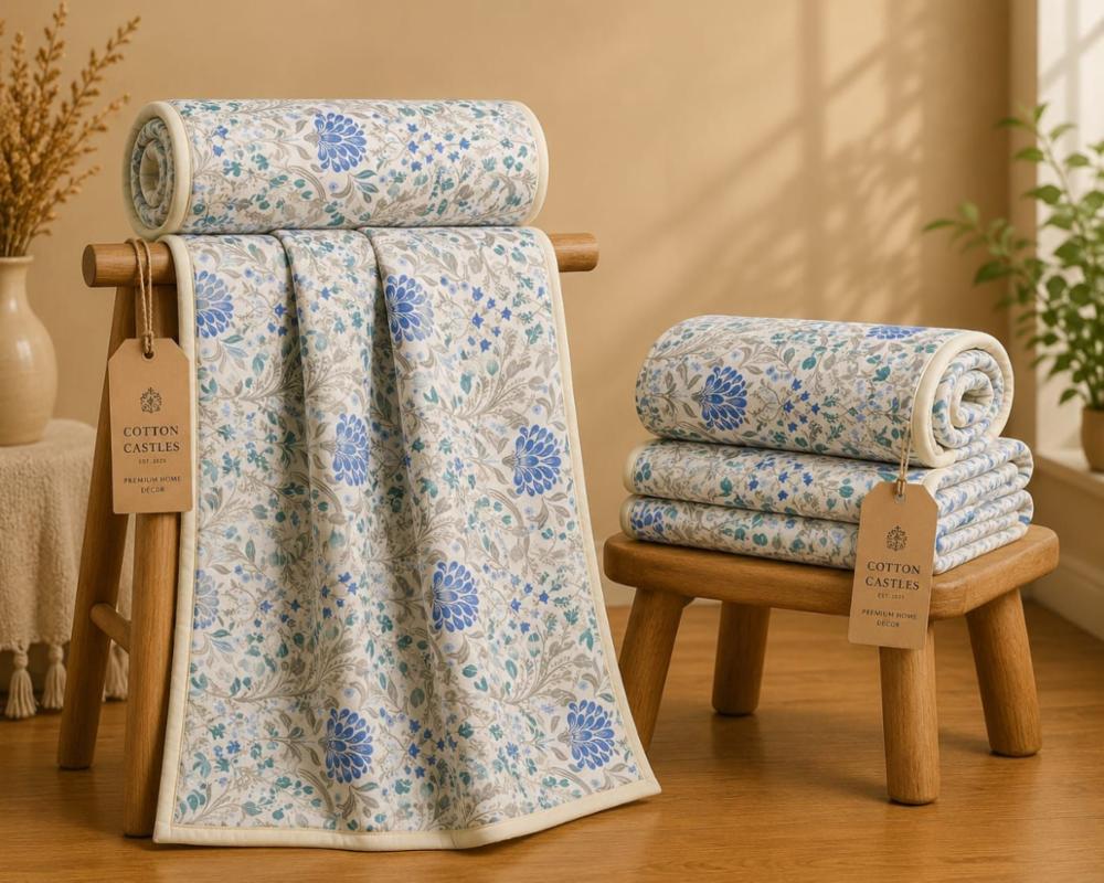 Premium 100% Cotton Cambric Dohar â Single Bed