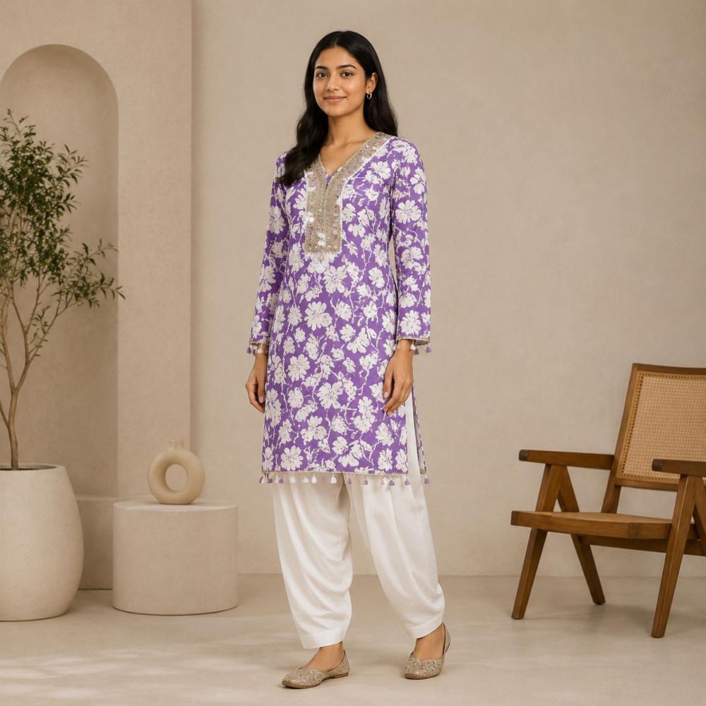 Womenâs Printed Farsi Suit