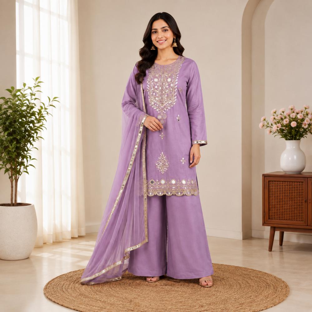 Designer Stitched Suit with Dupatta