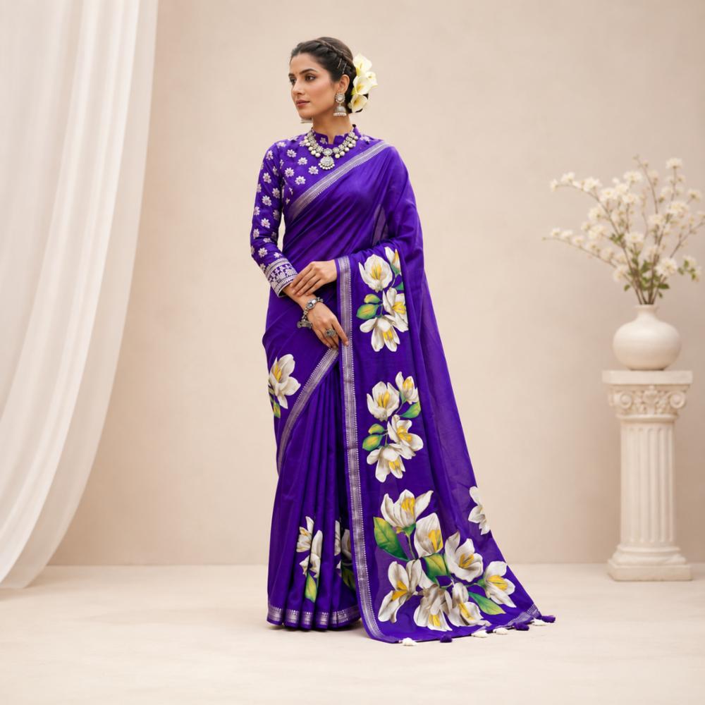 Soft Georgette Saree with Blouse