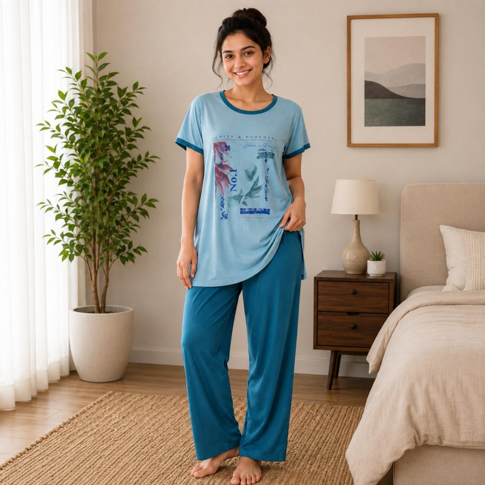 Stitched Cotton Nightsuit